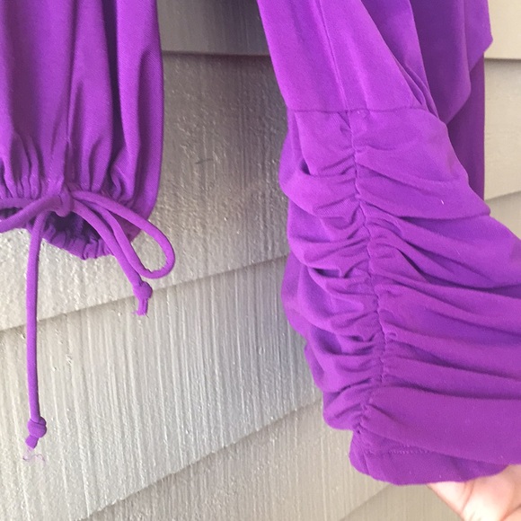 Worthington Purple Ruched Blouse - Picture 6 of 7